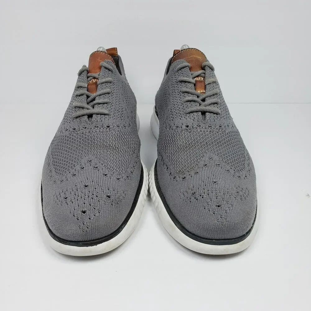 Cole Haan 2.Zerogrand Stitchlite Mens Size 9 Gray Formal Wingtip Oxfords Shoes